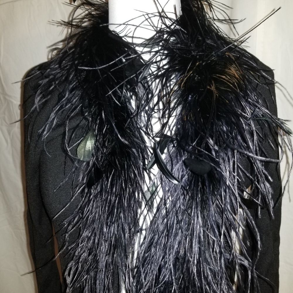 Feather Boa Silk Sweater
